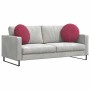 Cojines para asiento 2 pcs Rojo vino Ø 40 x 13 cm Terciopelo en Decoración | Comprar online en Foru.es