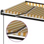 Toldo automático LED sensor de viento amarillo blanco 450x350cm en Toldos | Comprar online en Foru.es