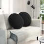 Cojines para asiento 2 pcs Negro Ø 40 x 13 cm Terciopelo en Decoración | Comprar online en Foru.es