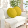 Cojines para asiento 2 pcs Amarillo Ø 40 x 13 cm Terciopelo en Decoración | Comprar online en Foru.es