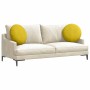 Cojines para asiento 2 pcs Amarillo Ø 40 x 13 cm Terciopelo en Decoración | Comprar online en Foru.es