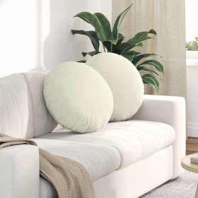 Cojines para asiento 2 pcs Crema Ø 40 x 13 cm Terciopelo en Decoración | Comprar online en Foru.es