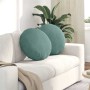 Cojines para asiento 2 pcs Verde Mar Ø 40 x 13 cm Terciopelo en Decoración | Comprar online en Foru.es