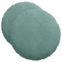 Cojines para asiento 2 pcs Verde Mar Ø 40 x 13 cm Terciopelo en Decoración | Comprar online en Foru.es