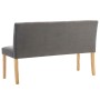 Banco de terciopelo gris 140 cm de vidaXL, Bancos para recibidores y almacenamiento - Ref: Foro24-288576, Precio: 260,36 €, D...