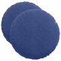 Cojines para asiento 2 pcs Azul Policía Ø 40 x 13 cm Terciopelo en Decoración | Comprar online en Foru.es
