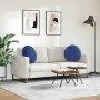 Cojines para asiento 2 pcs Azul Policía Ø 40 x 13 cm Terciopelo en Decoración | Comprar online en Foru.es