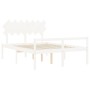 Cama para personas mayores con cabecero madera maciza 140x190cm de vidaXL, Camas y somieres - Ref: Foro24-3195527, Precio: 17...