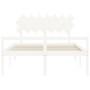 Cama para personas mayores con cabecero madera maciza 140x190cm de vidaXL, Camas y somieres - Ref: Foro24-3195527, Precio: 17...