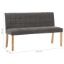 Banco de terciopelo gris 140 cm de vidaXL, Bancos para recibidores y almacenamiento - Ref: Foro24-288576, Precio: 260,36 €, D...