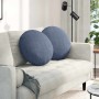 Cojines para asiento 2 pcs Azul Ø 50 cm Tela de pana en Decoración | Comprar online en Foru.es
