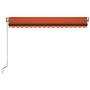 Toldo automático LED sensor de viento naranja marrón 450x350 cm en Toldos | Comprar online en Foru.es
