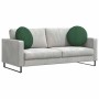 Cojines para asiento 2 pcs Verde oscuro Ø 50 cm Tela de pana en Decoración | Comprar online en Foru.es