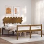 Cama de matrimonio personas mayores cabecero madera marrón miel de vidaXL, Camas y somieres - Ref: Foro24-3195554, Precio: 15...