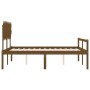 Cama de matrimonio personas mayores cabecero madera marrón miel de vidaXL, Camas y somieres - Ref: Foro24-3195554, Precio: 15...
