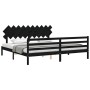 Estructura de cama con cabecero madera maciza negro 200x200 cm de vidaXL, Camas y somieres - Ref: Foro24-3195310, Precio: 175...