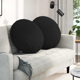 Cojines para asiento 2 pcs Negro Ø60 x 21 cm tela en Decoración | Comprar online en Foru.es