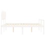 Cama personas mayores cabecero madera maciza blanco 160x200 cm de vidaXL, Camas y somieres - Ref: Foro24-3195557, Precio: 186...