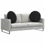 Cojines para asiento 2 pcs Negro Ø60 x 21 cm tela en Decoración | Comprar online en Foru.es
