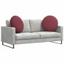 Cojines para asiento 2 pcs Rojo vino Ø60 x 21 cm tela en Decoración | Comprar online en Foru.es