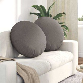Cojines para asiento 2 pcs Taupé Ø60 x 21 cm tela en Decoración | Comprar online en Foru.es