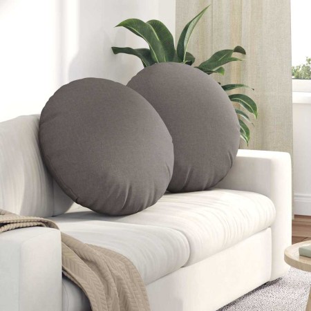 Cojines para asiento 2 pcs Taupé Ø60 x 21 cm tela en Decoración | Comprar online en Foru.es