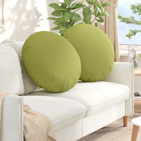 Cojines para asiento 2 pcs Verde claro Ø60 x 21 cm tela en Decoración | Comprar online en Foru.es