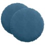 Cojines para asiento 2 pcs Azul Ø 40 x 13 cm Terciopelo en Decoración | Comprar online en Foru.es