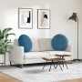 Cojines para asiento 2 pcs Azul Ø 40 x 13 cm Terciopelo en Decoración | Comprar online en Foru.es
