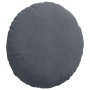 Cojines para asiento 2 pcs Gris oscuro Ø 40 x 13 cm Terciopelo en Decoración | Comprar online en Foru.es