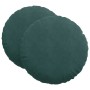 Cojines para asiento 2 pcs Verde oscuro Ø 40 x 13 cm Terciopelo en Decoración | Comprar online en Foru.es