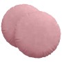 Cojines para asiento 2 pcs Rosa Ø 40 x 13 cm Terciopelo en Decoración | Comprar online en Foru.es