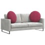 Cojines para asiento 2 pcs Rojo vino Ø 40 x 13 cm Terciopelo en Decoración | Comprar online en Foru.es