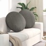 Cojines para asiento 2 pcs Gris Claro Ø 60 cm Tela de pana en Decoración | Comprar online en Foru.es