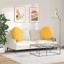 Cojines para asiento 2 pcs Amarillo Claro Ø 60 cm Tela de pana en Decoración | Comprar online en Foru.es
