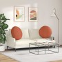 Cojines para asiento 2 pcs Rojo Naranja Ø 60 cm Tela de pana en Decoración | Comprar online en Foru.es