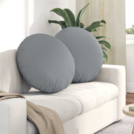 Cojines para asiento 2 pcs Gris Claro Ø80 x 29 cm tela en Decoración | Comprar online en Foru.es