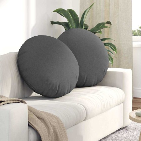 Cojines para asiento 2 pcs Gris oscuro Ø80 x 29 cm tela en Decoración | Comprar online en Foru.es