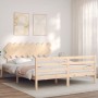 Estructura de cama con cabecero madera maciza 160x200 cm de vidaXL, Camas y somieres - Ref: Foro24-3195296, Precio: 138,13 €,...
