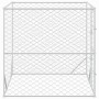 Perrera de exterior acero galvanizado plateado 2x2x2 m de vidaXL, Casetas y cercados para perros - Ref: Foro24-153674, Precio...