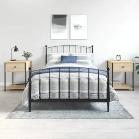 Mesitas noche 2 uds madera ingeniería roble Sonoma 44x45x58 cm de vidaXL, Mesitas de noche - Ref: Foro24-825846, Precio: 71,4...