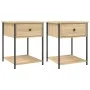 Nightstands 2 pcs engineered wood Sonoma oak 44x45x58 cm by vidaXL, Nightstands - Ref: Foro24-825846, Price: 71,40 €, Discoun...