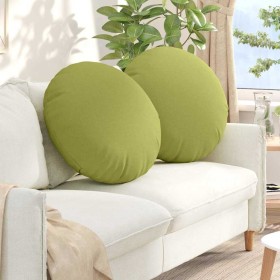 Cojines para asiento 2 pcs Verde claro Ø80 x 29 cm tela en Decoración | Comprar online en Foru.es