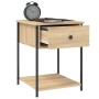 Mesitas noche 2 uds madera ingeniería roble Sonoma 44x45x58 cm de vidaXL, Mesitas de noche - Ref: Foro24-825846, Precio: 72,2...