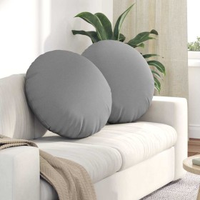 Cojines para asiento 2 pcs Gris Nube Ø80 x 29 cm tela en Decoración | Comprar online en Foru.es
