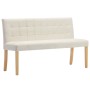 Banco de terciopelo crema 140 cm de vidaXL, Bancos para recibidores y almacenamiento - Ref: Foro24-288577, Precio: 259,50 €, ...
