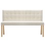 Banco de terciopelo crema 140 cm de vidaXL, Bancos para recibidores y almacenamiento - Ref: Foro24-288577, Precio: 259,50 €, ...