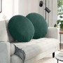 Cojines para asiento 2 pcs Verde oscuro Ø 80 x 29 cm Terciopelo en Decoración | Comprar online en Foru.es