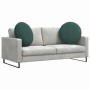 Cojines para asiento 2 pcs Verde oscuro Ø 80 x 29 cm Terciopelo en Decoración | Comprar online en Foru.es