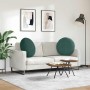Cojines para asiento 2 pcs Verde oscuro Ø 80 x 29 cm Terciopelo en Decoración | Comprar online en Foru.es